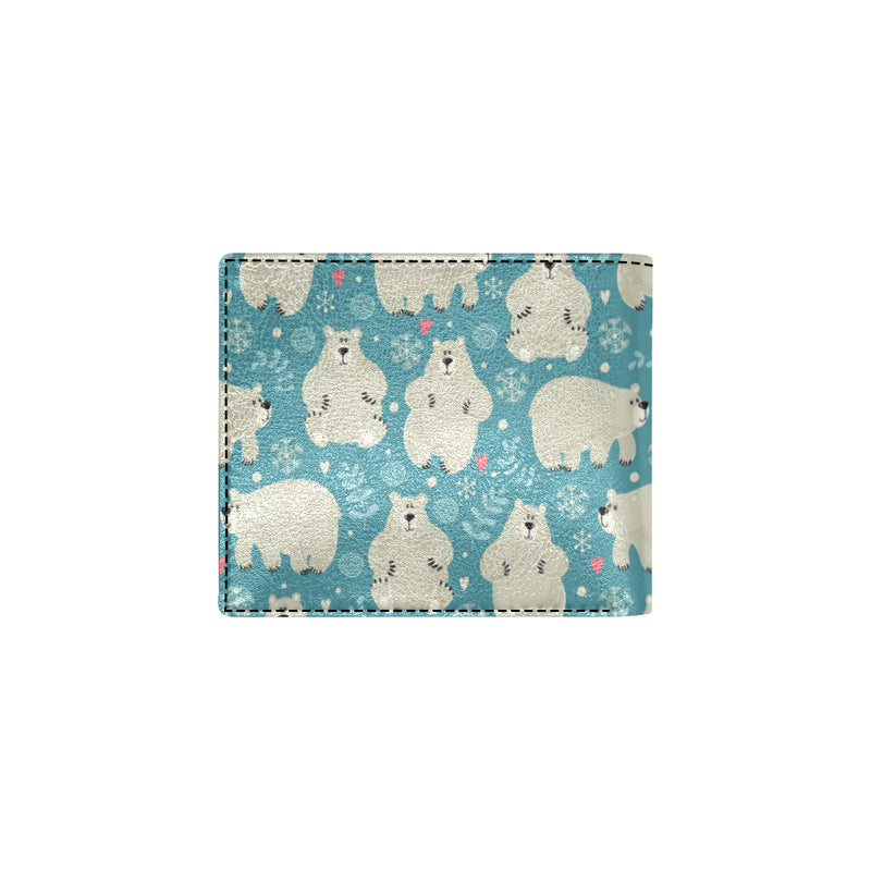 Bear Pattern Print Design BE04 Men's ID Card Wallet