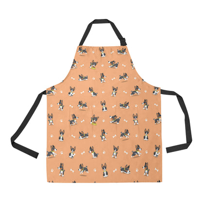 Basenji Pattern Print Design 01 Apron with Pocket