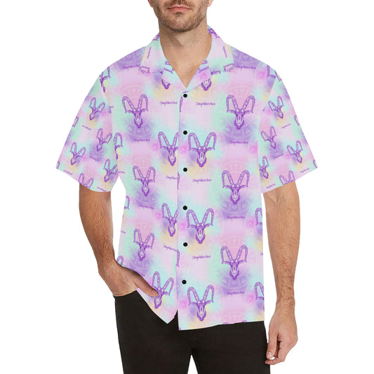 Capricorn Zodiac Pattern Print Design 02 Men's Hawaiian Shirt