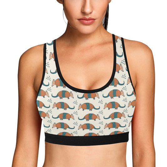 Armadillo Pattern Print Design 01 Sports Bra