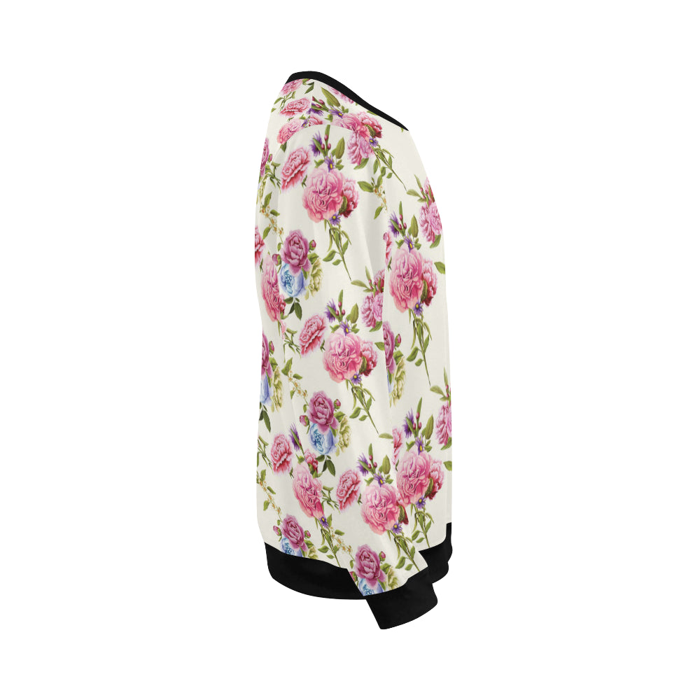 Carnations Pattern Print Design CN02 Men Long Sleeve Sweatshirt