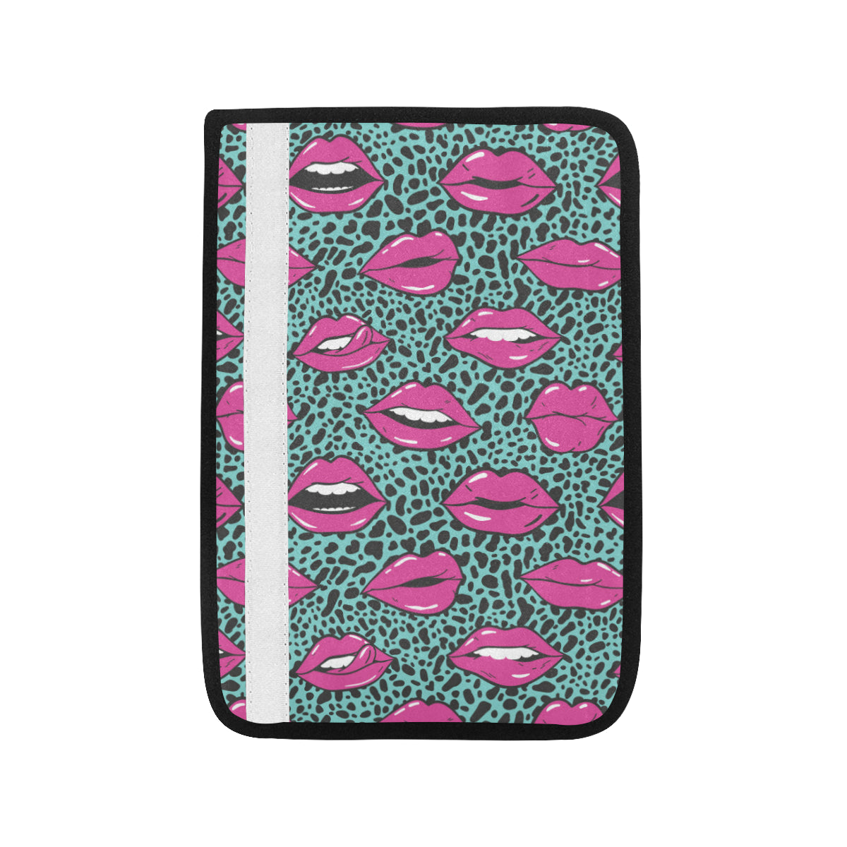 Lip Pattern Print Design 04 Car Seat Belt Cover