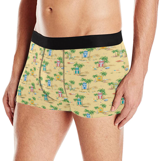 Beach Themed Pattern Print Design 01 Men's Boxer Briefs