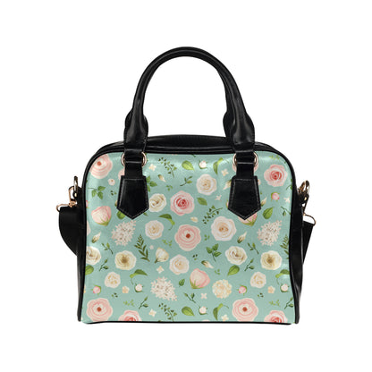 Lisianthus Pattern Print Design 01 Shoulder Handbag