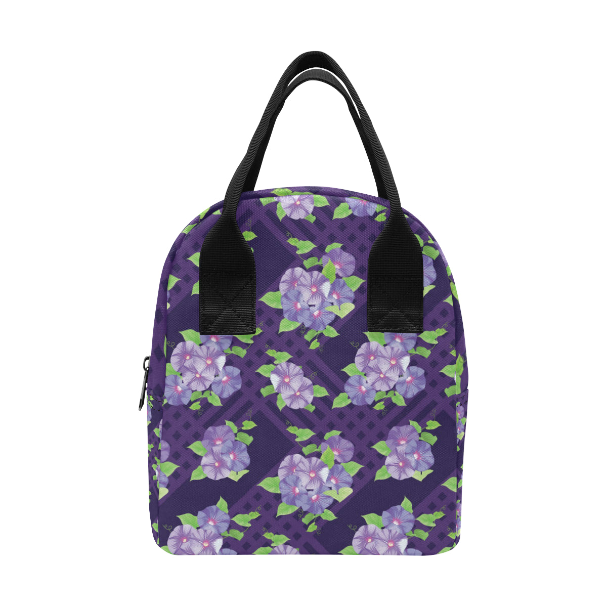 Morning Glory Pattern Print Design MG03 Insulated Lunch Bag