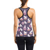 Donut Unicorn Pattern Print Design DN011 Women's Racerback Tank Top