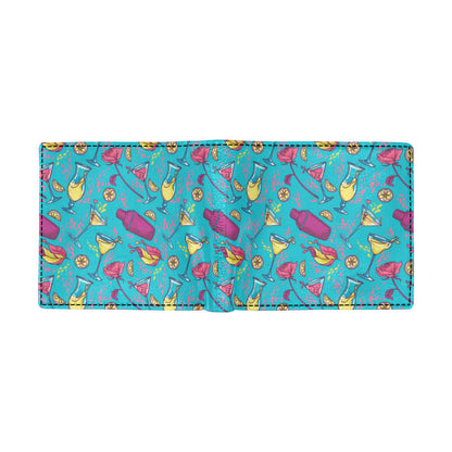 Cocktail Pattern Print Design 03 Men's ID Card Wallet