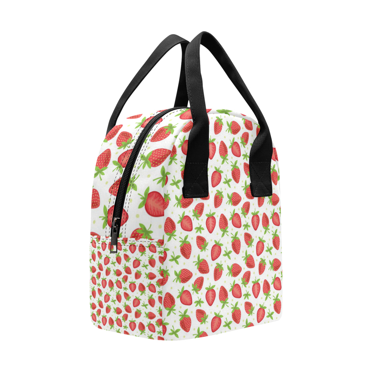 Strawberry Pattern Print Design SB07 Insulated Lunch Bag