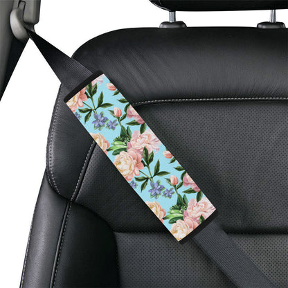 Peony Pattern Print Design PE02 Car Seat Belt Cover
