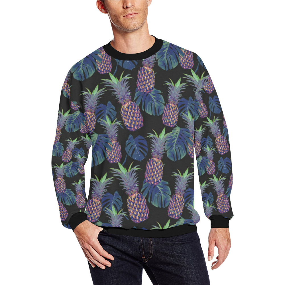 Pineapple Pattern Print Design PP04 Men Long Sleeve Sweatshirt