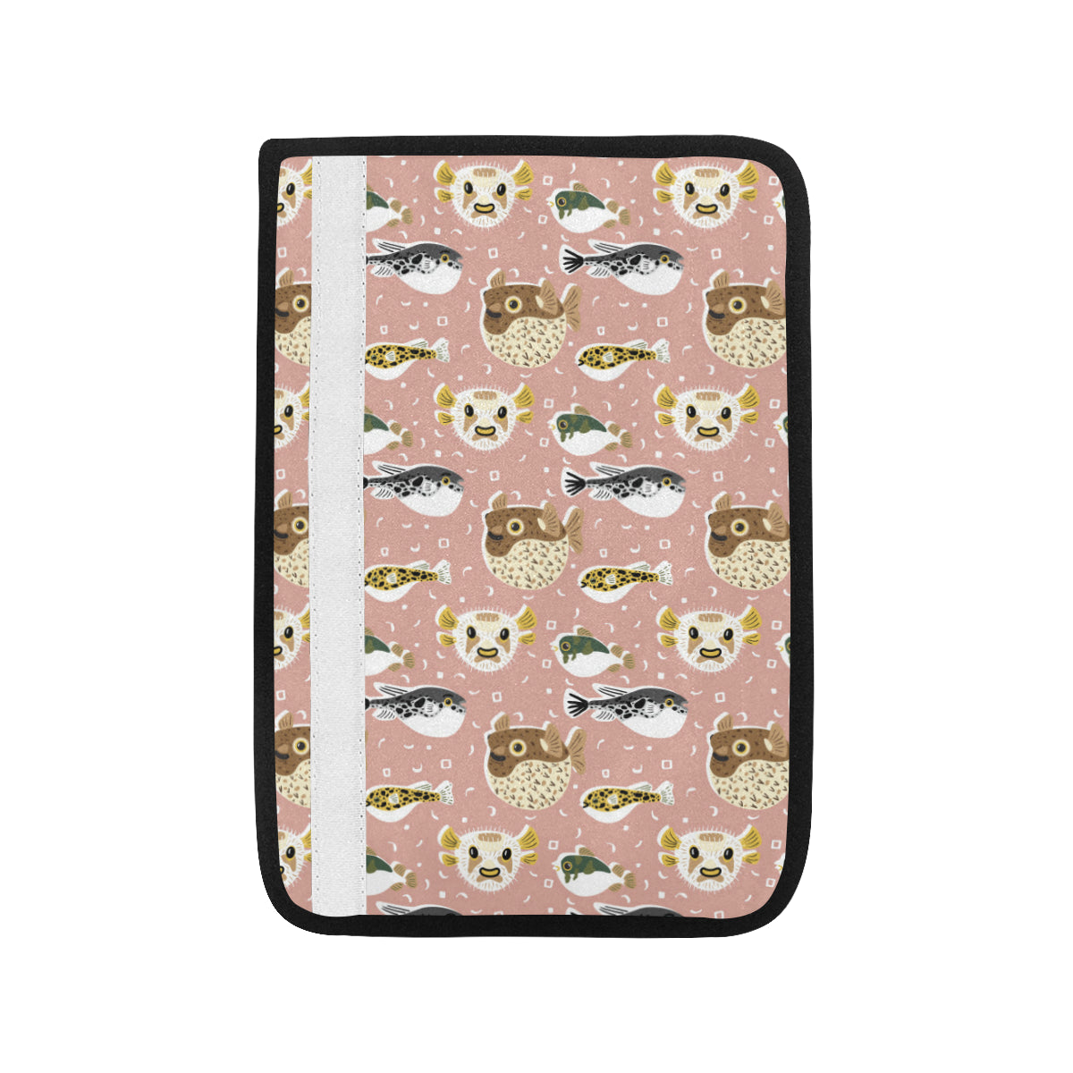 Fugu Cute Pattern Print Design 01 Car Seat Belt Cover