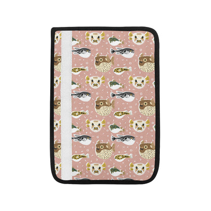 Fugu Cute Pattern Print Design 01 Car Seat Belt Cover