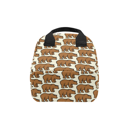 Bear Pattern Print Design BE05 Insulated Lunch Bag