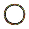 Tattoo Tiger Colorful Design Steering Wheel Cover with Elastic Edge