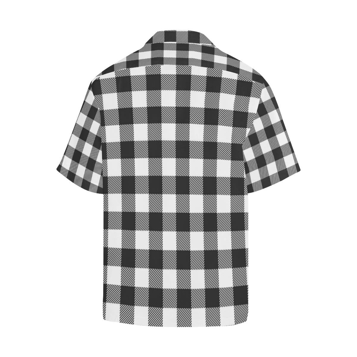 Buffalo check Black white Pattern Print Design 04 Men's Hawaiian Shirt