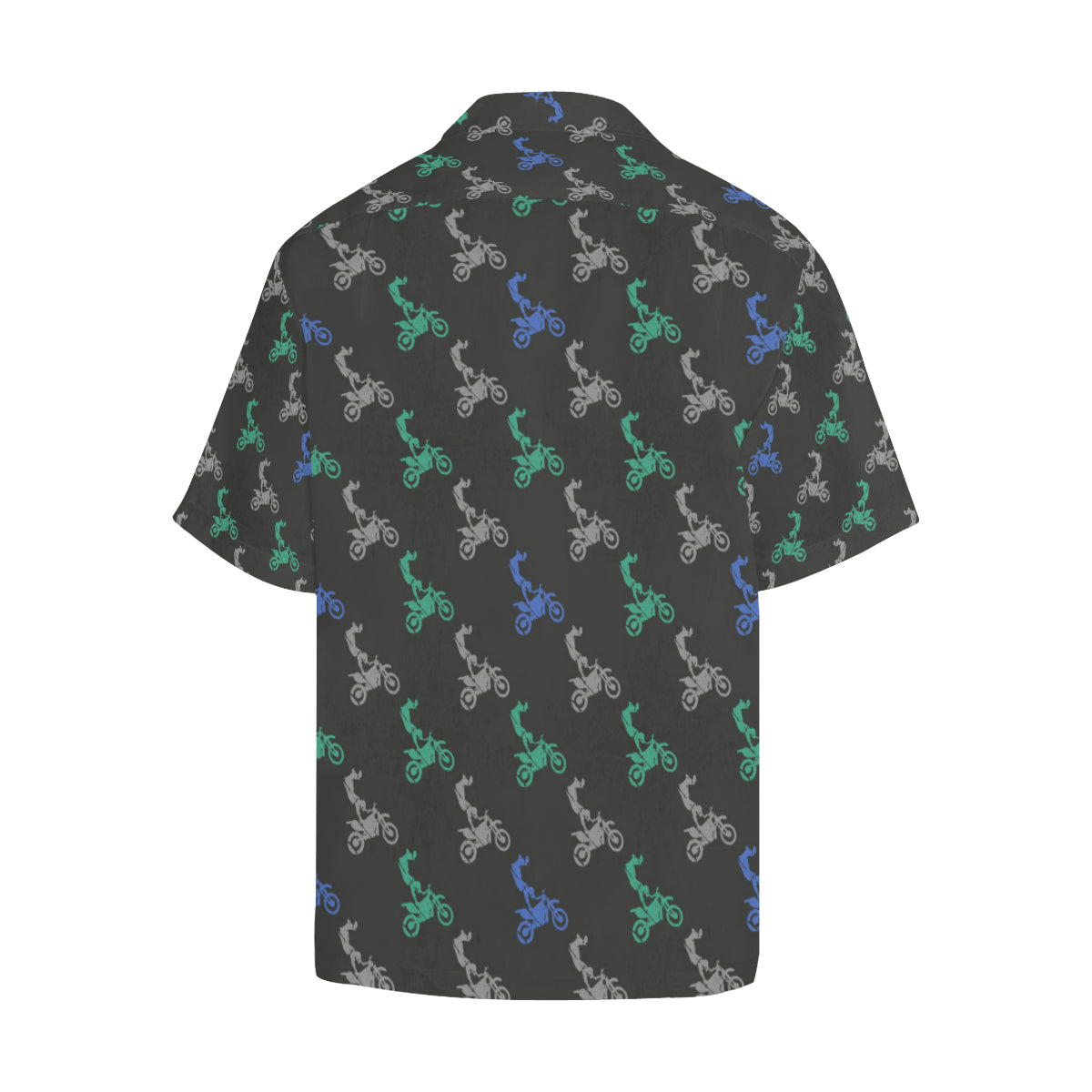 Motocross Pattern Print Design 02 Men's Hawaiian Shirt
