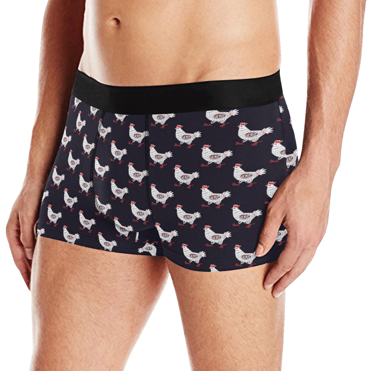 Chicken Pattern Print Design 03 Men's Boxer Briefs