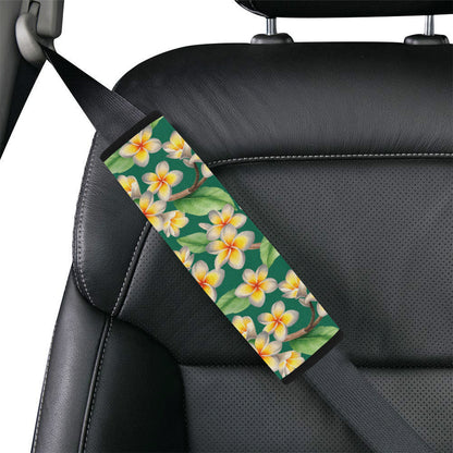 Plumeria Pattern Print Design PM07 Car Seat Belt Cover