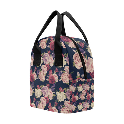 Peony Pattern Print Design PE03 Insulated Lunch Bag