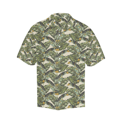 Banana Leaf Pattern Print Design 04 Men's Hawaiian Shirt