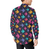 Angelfish Colorful Pattern Print Design 03 Men's Long Sleeve Shirt
