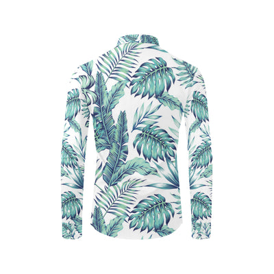 Pattern Tropical Palm Leaves Men's Long Sleeve Shirt