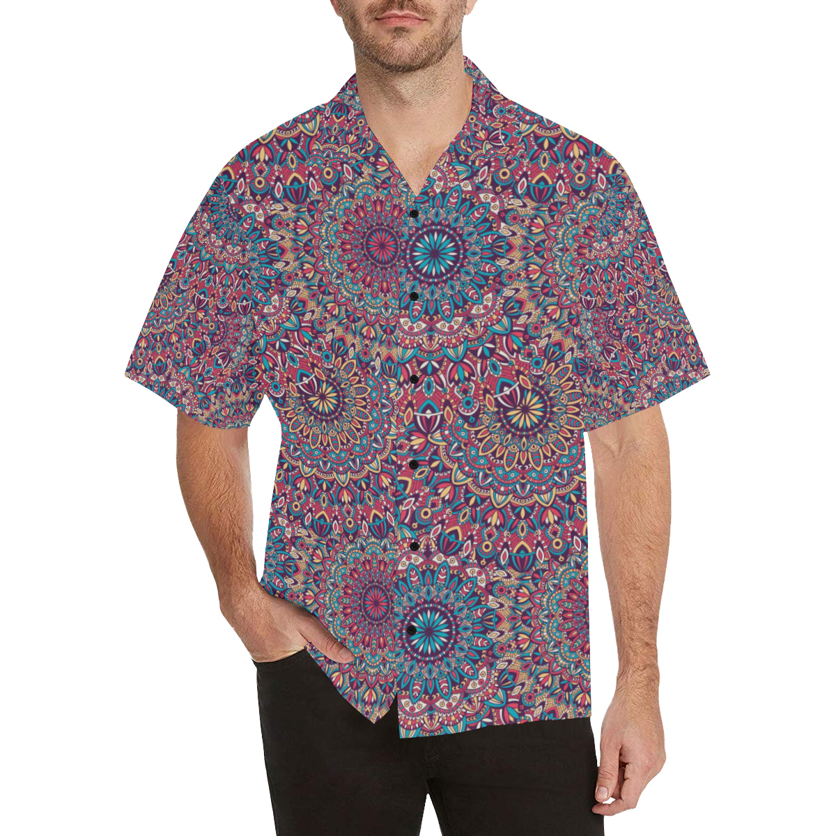 Boho Pattern Print Design 05 Men's Hawaiian Shirt