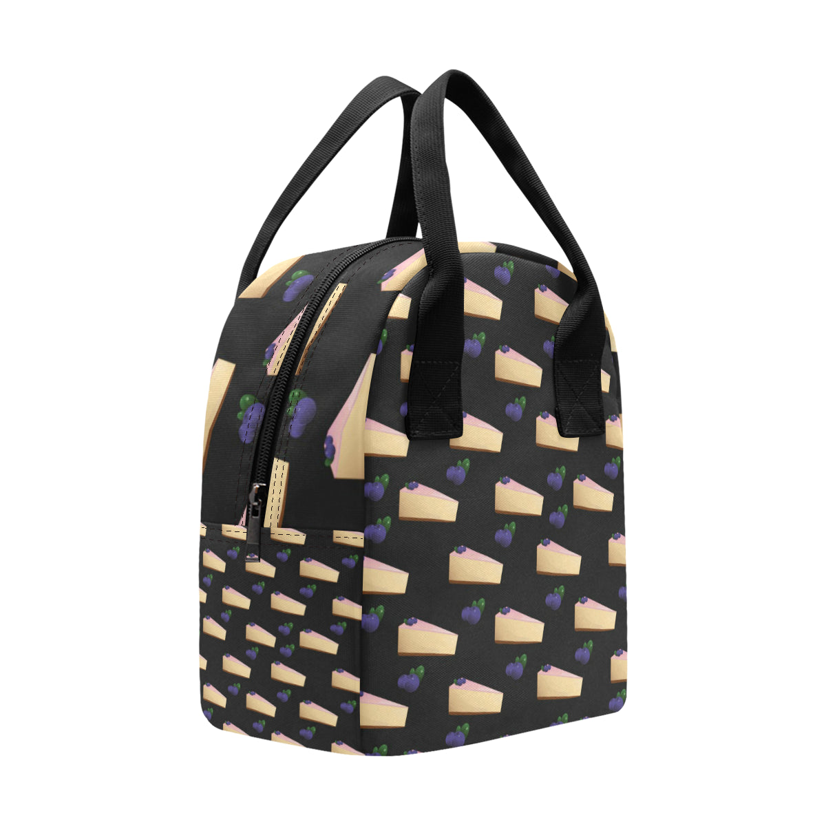Cheesecake blueberry Pattern Print Design CK01 Insulated Lunch Bag