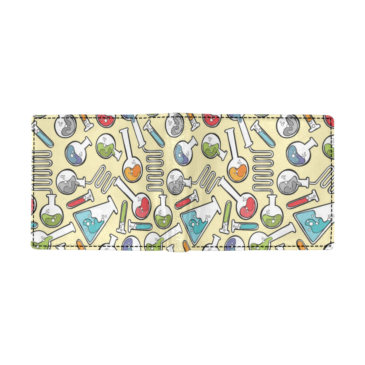 Chemical Pattern Print Design 04 Men's ID Card Wallet