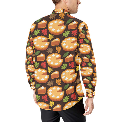 Pie Pattern Print Design A03 Men's Long Sleeve Shirt