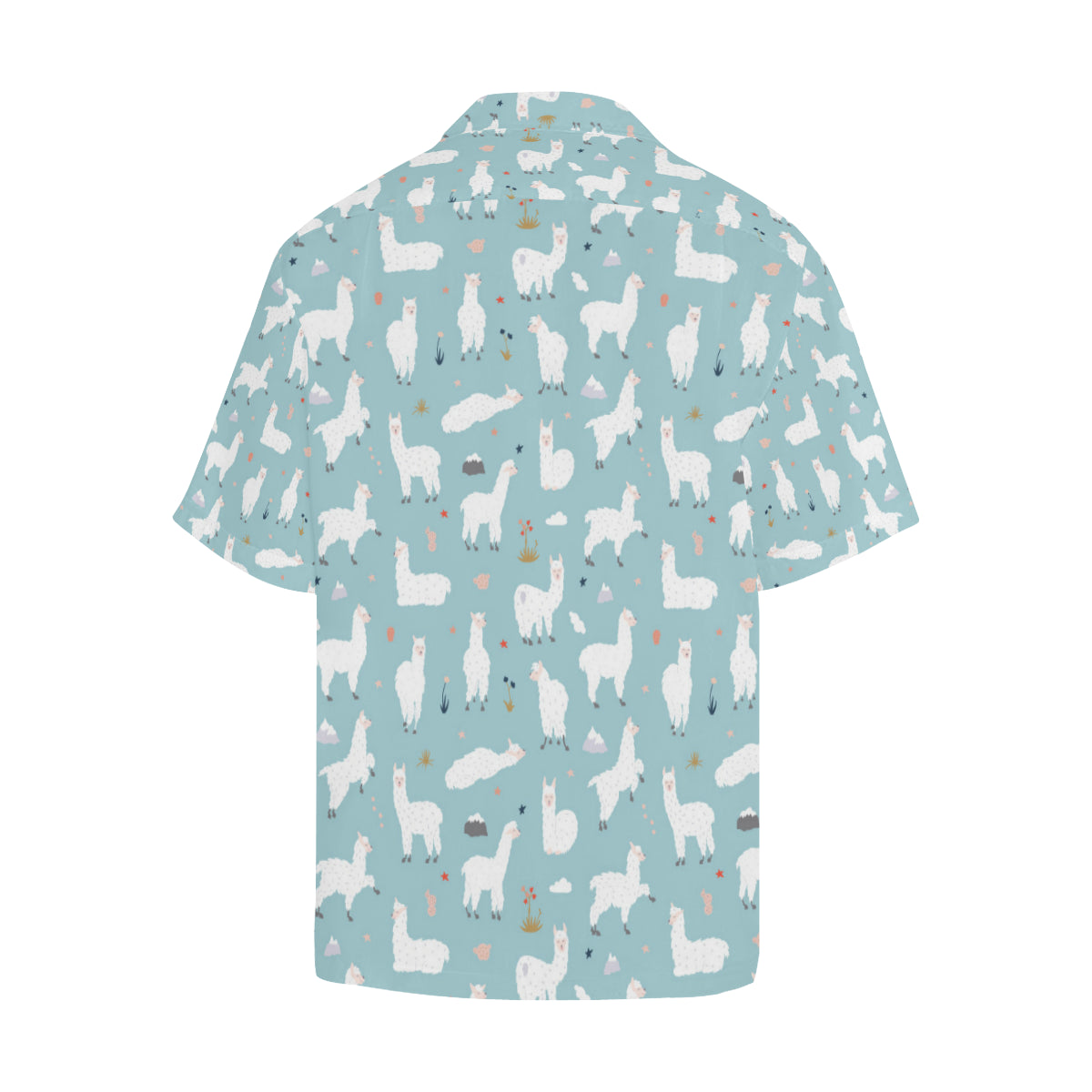 Alpaca Pattern Print Design 02 Men's Hawaiian Shirt