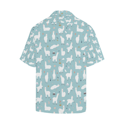 Alpaca Pattern Print Design 02 Men's Hawaiian Shirt
