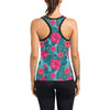 Red Hibiscus Pattern Print Design HB017 Women's Racerback Tank Top