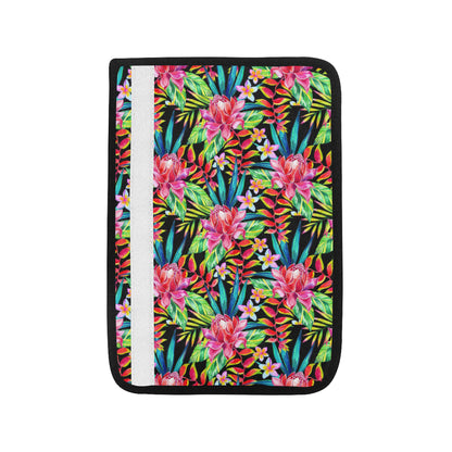 Heliconia Pattern Print Design HL02 Car Seat Belt Cover