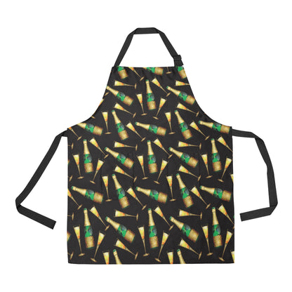 Champagne Pattern Print Design 02 Apron with Pocket