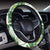 Green Pattern Tropical Palm Leaves Steering Wheel Cover with Elastic Edge