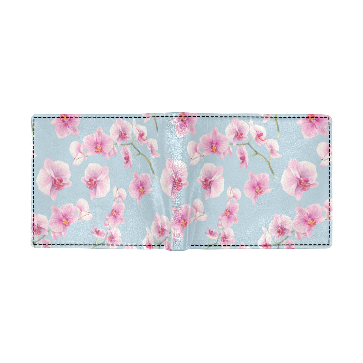 Orchid Pattern Print Design A01 Men's ID Card Wallet