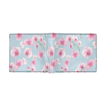 Orchid Pattern Print Design A01 Men's ID Card Wallet