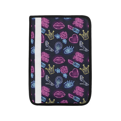 Lipstick Neon Pattern Print Design 02 Car Seat Belt Cover