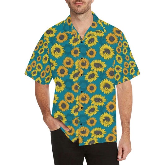 Sunflower Print Design LKS301 Men's Hawaiian Shirt