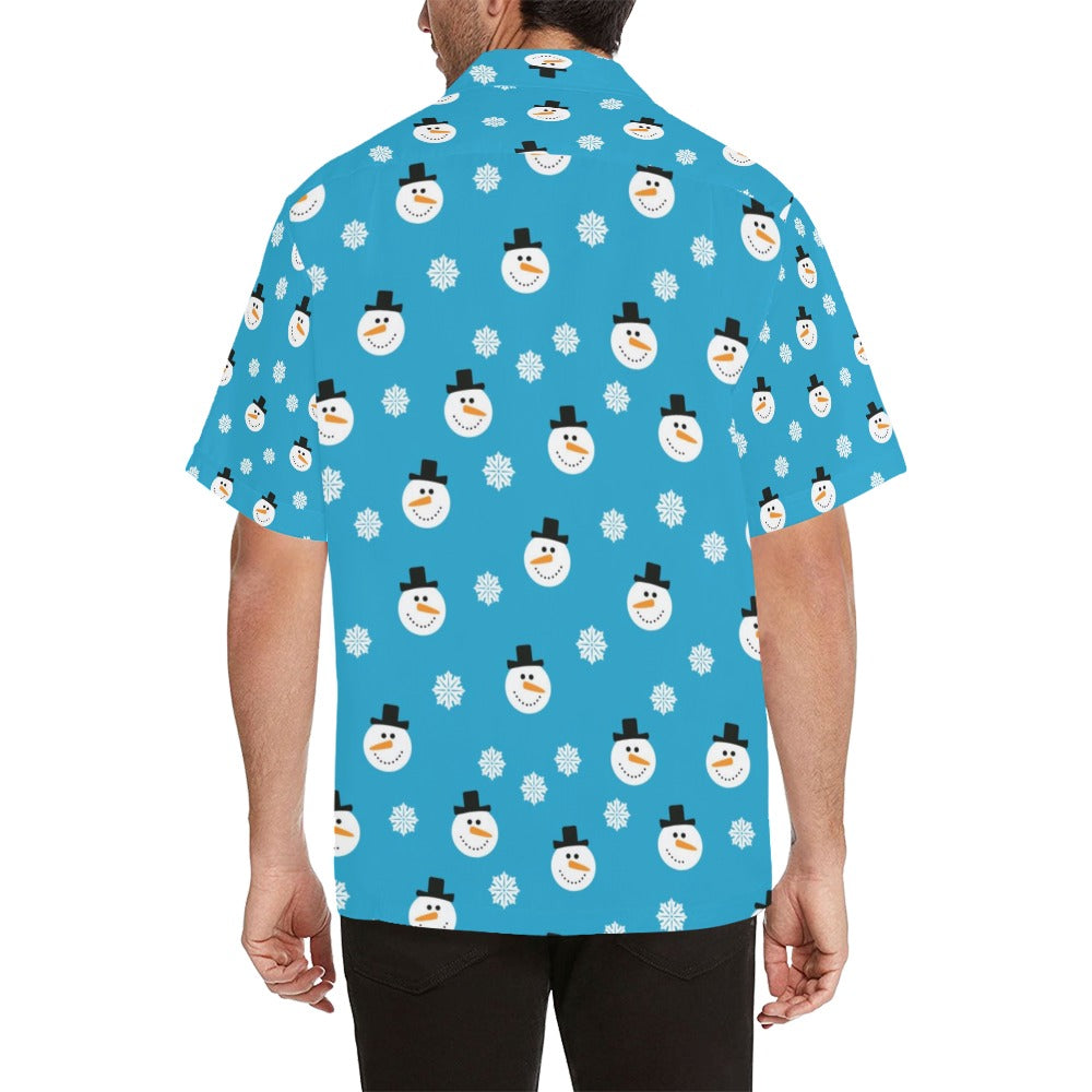 Snowman Print Design LKS303 Men's Hawaiian Shirt