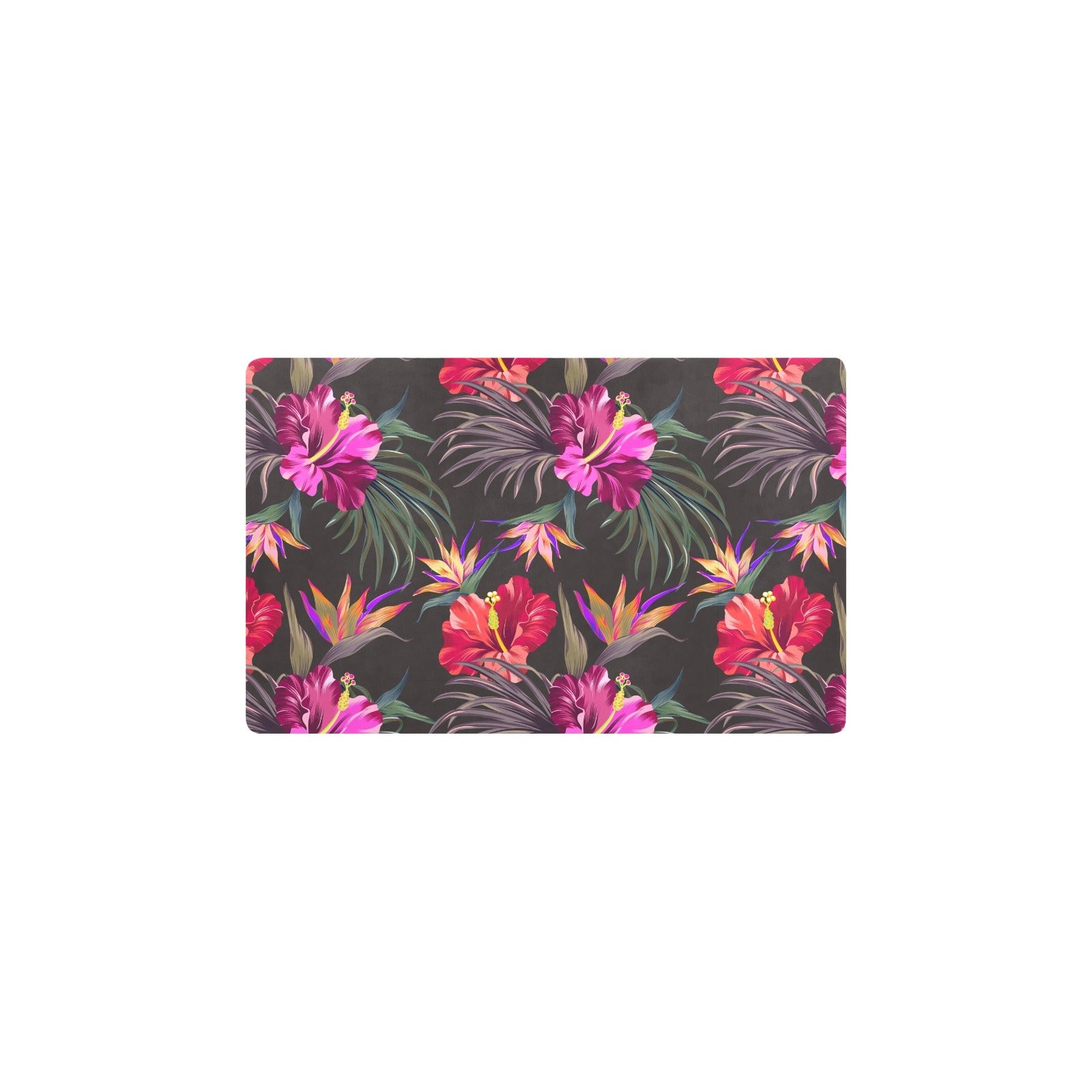 Hibiscus Pattern Print Design HB014 Kitchen Mat