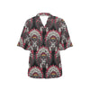 Native Indian Skull Women's Hawaiian Shirt