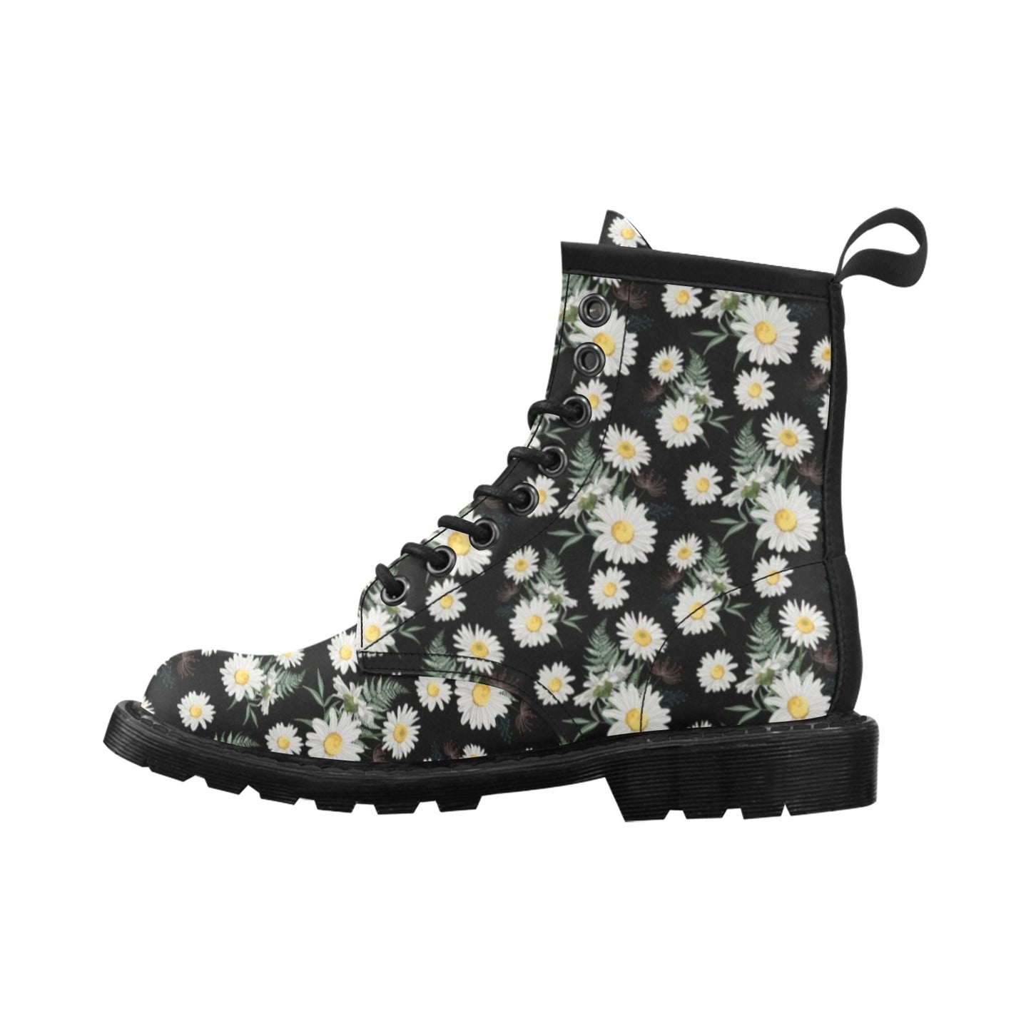 Daisy Pattern Print Design DS07 Women's Boots