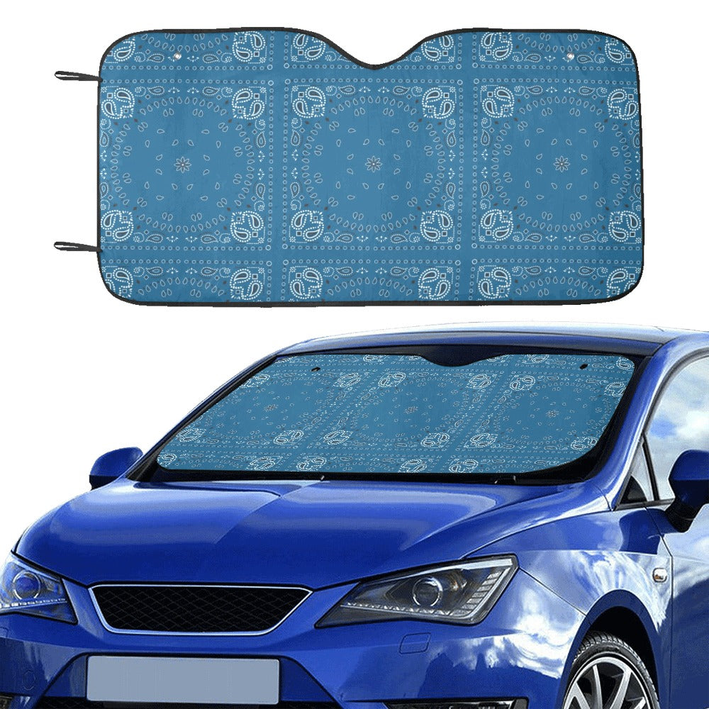 Bandana Blue Print Design LKS301 Car front Windshield Sun Shade
