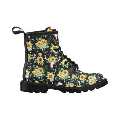 Sunflower Pattern Print Design SF08 Women's Boots