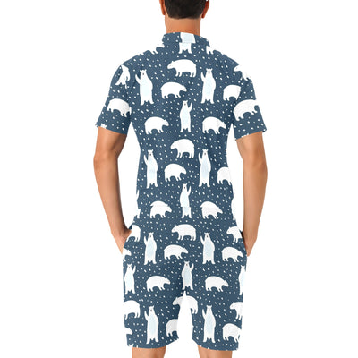 Polar Bear Pattern Print Design A02 Men's Romper