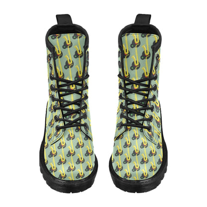 Saxophone Print Design LKS405 Women's Boots