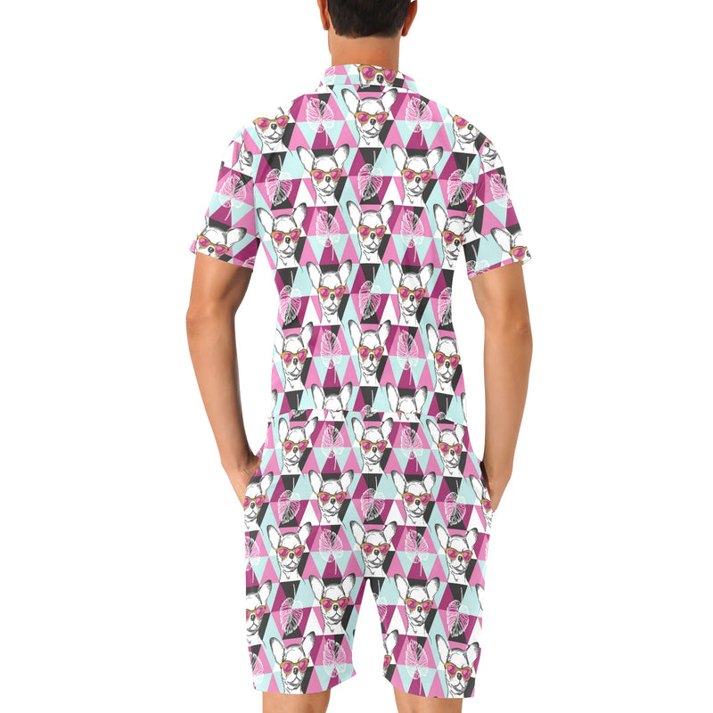 Chihuahua Cute Triangle Pattern Men's Romper