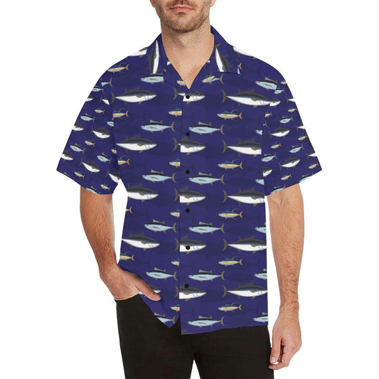 Tuna Fish Print Design LKS304 Men's Hawaiian Shirt